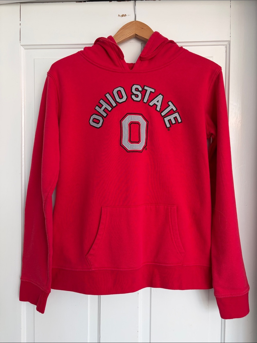 Vintage Ohio State Red Pullover Hoodie - Collegiate Sweatshirt Size Large